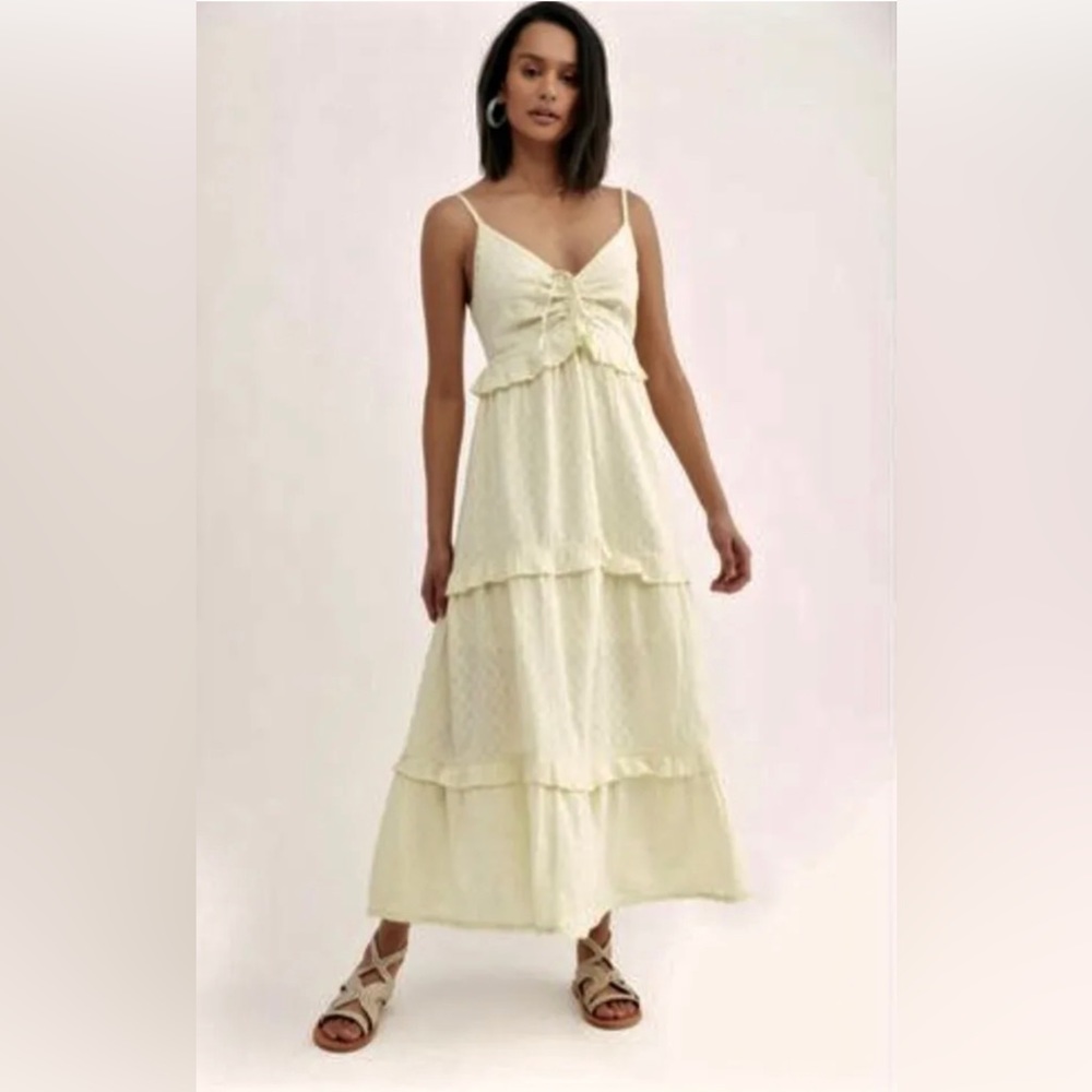 Free People ruffle tiered maxi dress